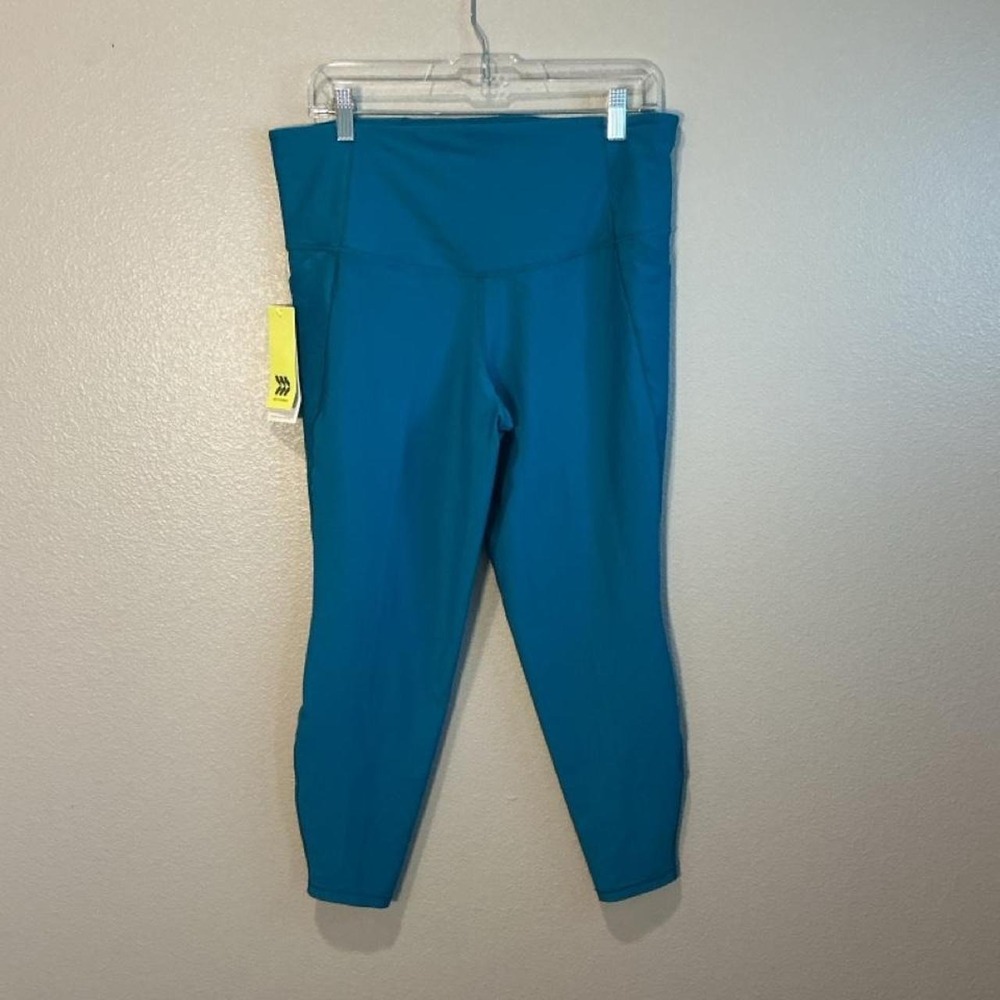 All in Motion Effortless Support High Rise 7/8 Leggings Dark Teal Blue XL NWT